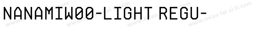 NanamiW00-Light Regu字体转换
